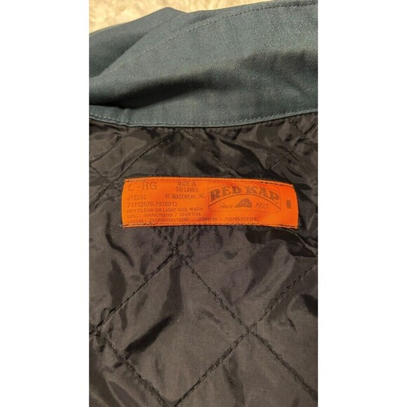 RED KAP Blue Patches Austin's Saloon Budweiser Jack Daniels Work Jacket Large - Picture 10 of 10